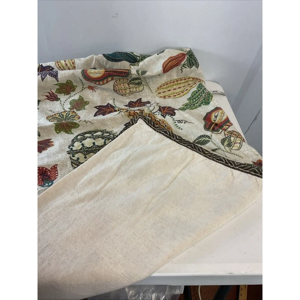Pottery Barn‎  Aldo Pumpkin Fall earth tones Cotton Table Throw 48 x 46
